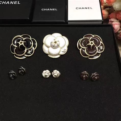 chanel camellia crystal brooch|chanel camellia flower earrings.